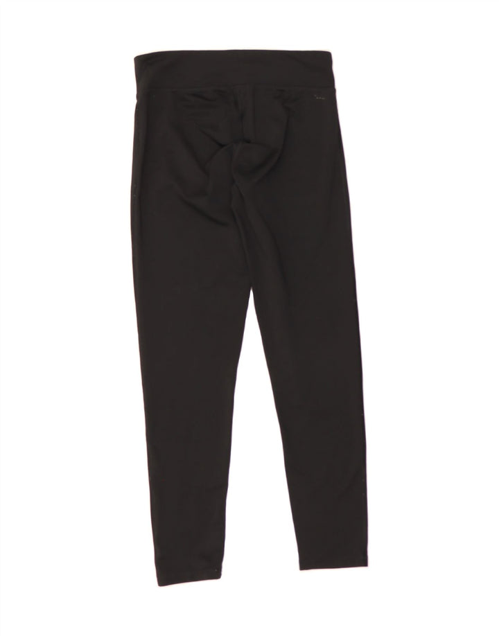 ADIDAS Womens Graphic Leggings UK 12/14 Medium  Black Polyester Vintage Adidas and Second-Hand Adidas from Messina Hembry 