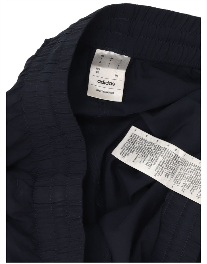 Adidas Mens Tracksuit Trousers Large  Navy Blue Polyester