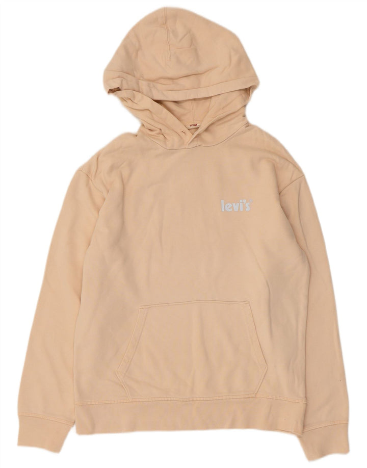 Levi's Mens Hoodie Jumper Small Beige Cotton