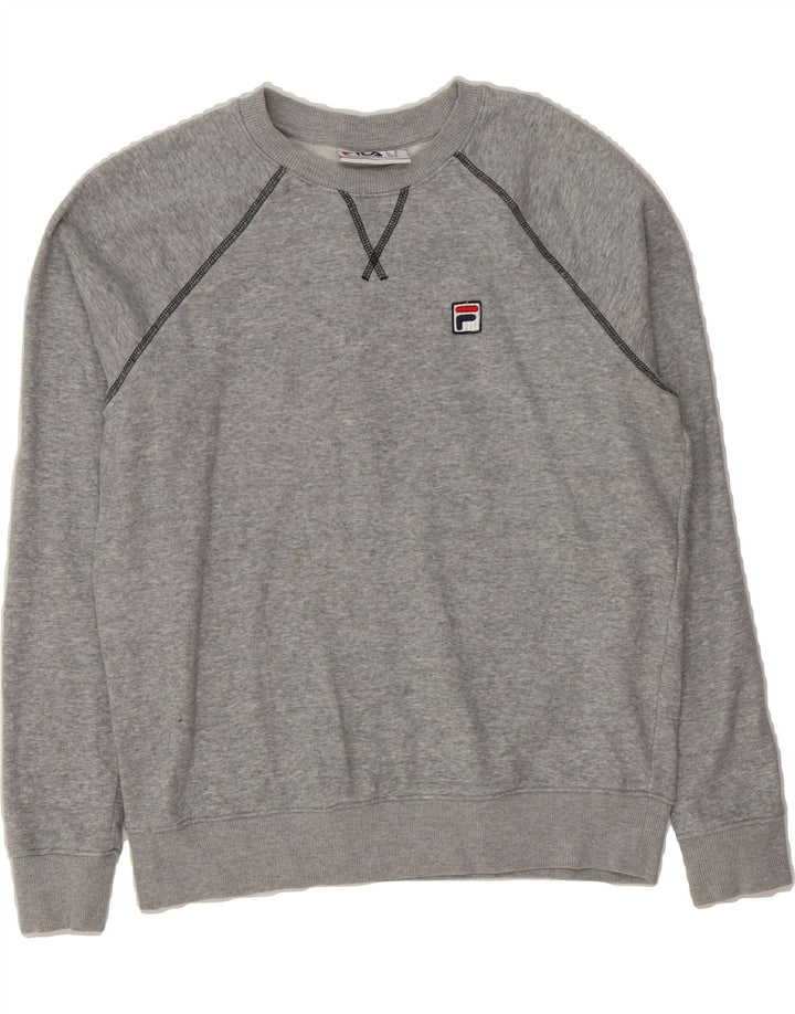FILA Womens Sweatshirt Jumper UK 14 Medium Grey Cotton Vintage Fila and Second-Hand Fila from Messina Hembry 