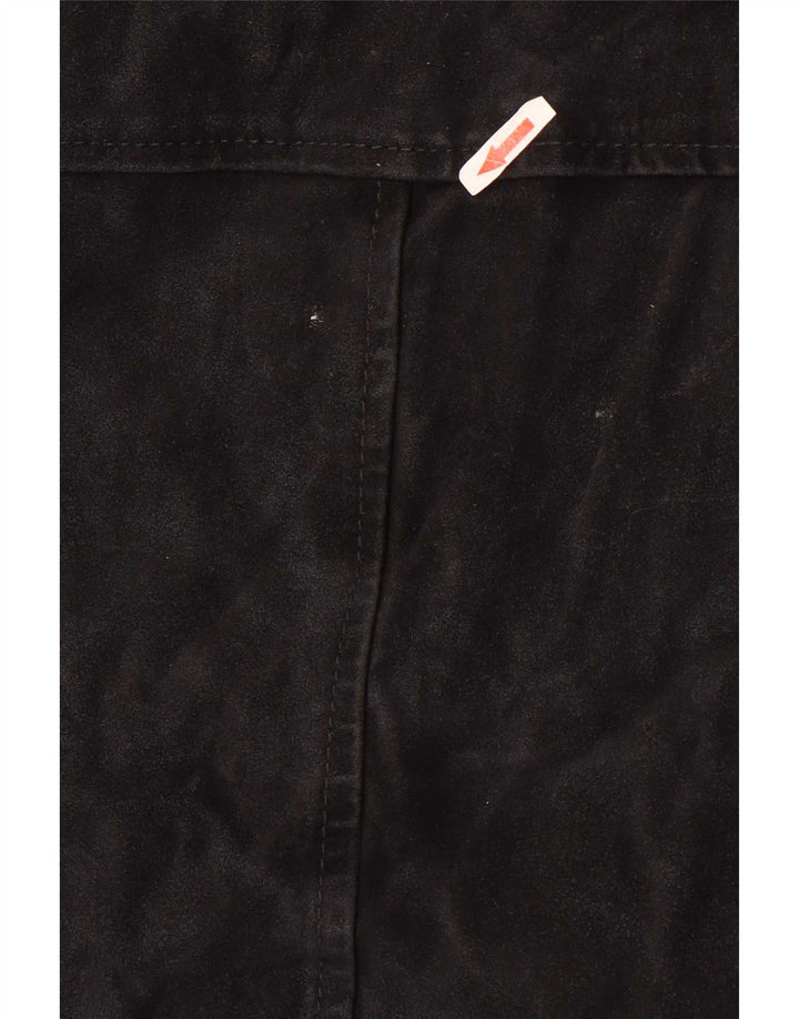 Privilegi Womens Hooded Suede Jacket IT 44 Medium Black Leather