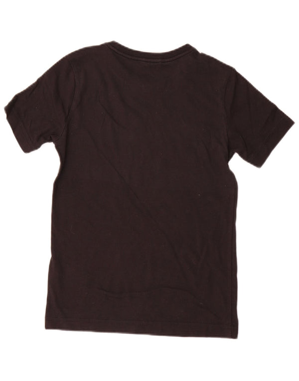 Adidas Boys Graphic T-Shirt Top 9-10 Years Black Cotton