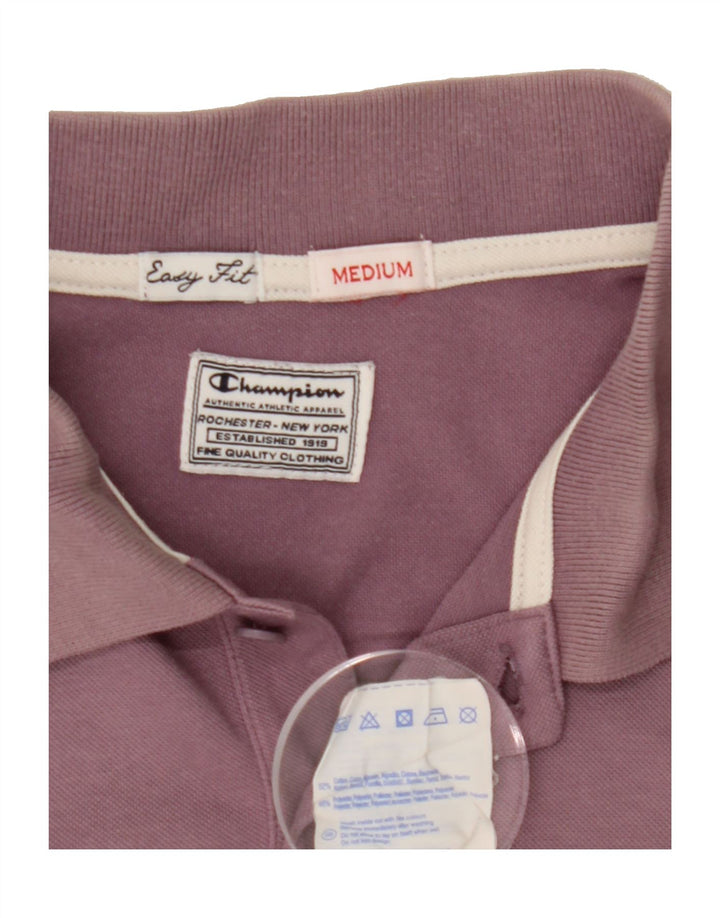 CHAMPION Mens Polo Shirt Medium Purple Cotton Vintage Champion and Second-Hand Champion from Messina Hembry 