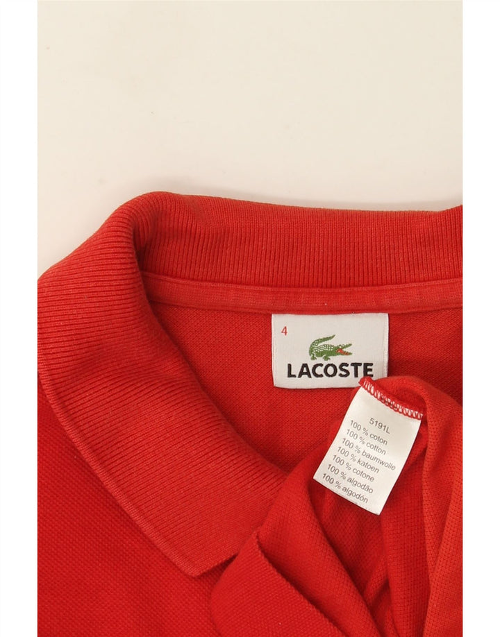 Lacoste herre poloskjorte str. 4 Medium rød bomuld