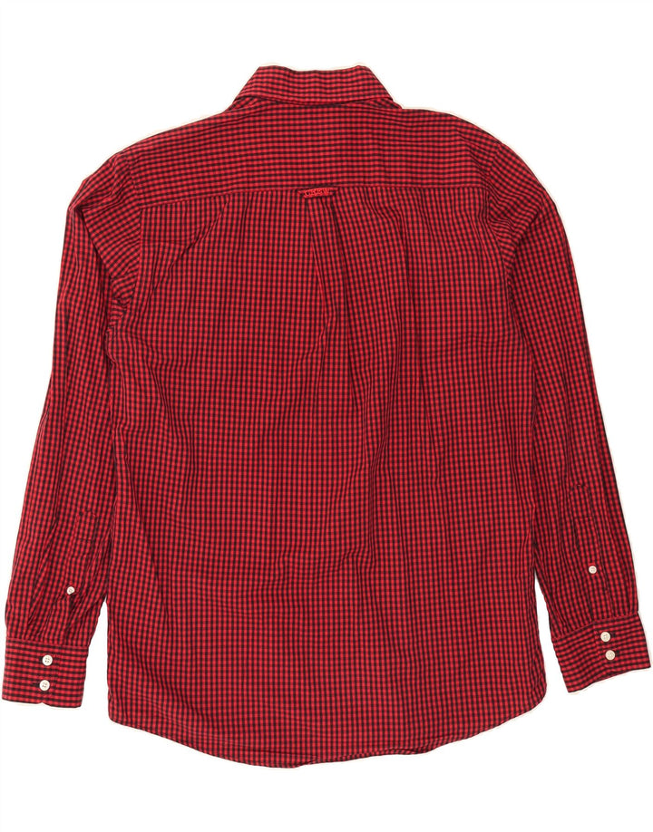 CREW CLOTHING Mens Classic Fit Shirt Medium Red Gingham Cotton Vintage Crew Clothing and Second-Hand Crew Clothing from Messina Hembry 