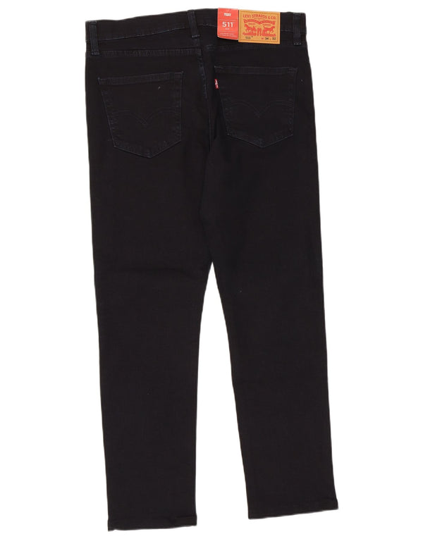 Levi's Womens 511 Slim Jeans W34 L28 Navy Blue Cotton