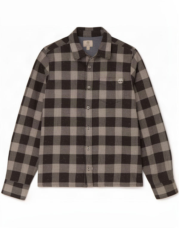 Timberland Boys Flannel Shirt 13-14 Years Small Grey Gingham Cotton