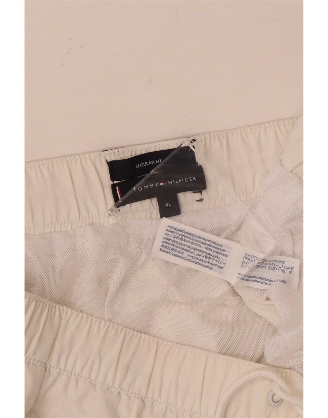 Tommy Hilfiger Mens Regular Fit Swimming Shorts XL White Polyamide