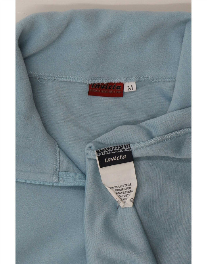 Invicta Womens Zip Neck Fleece Jumper UK 12 Medium Blue Polyester
