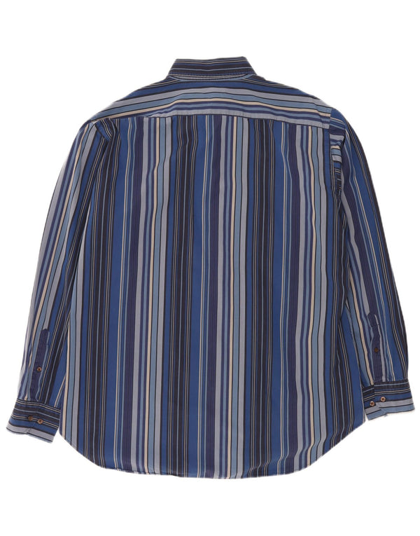 Etro Mens Shirt Size 44 XL Blue Striped