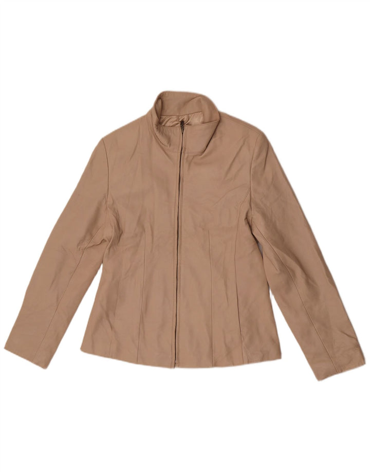 Giacca in pelle da donna Lakeland UK 12 Pelle beige media