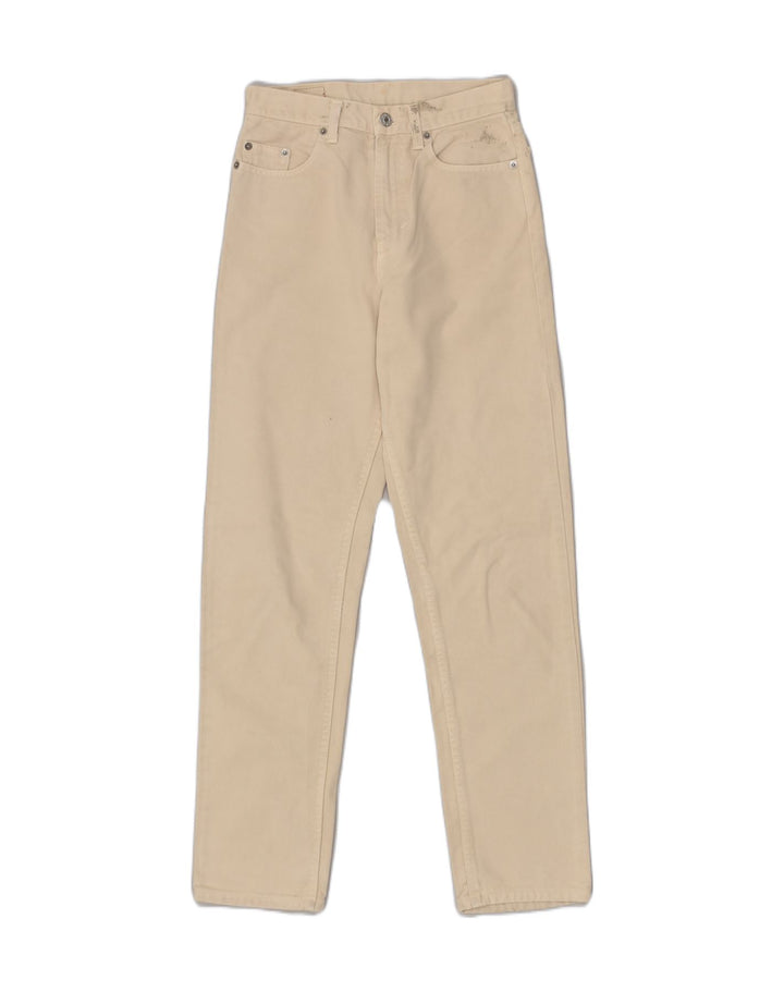 BENETTON Womens Slim Casual Trousers W27 L30 White Cotton | Vintage Benetton | Thrift | Second-Hand Benetton | Used Clothing | Messina Hembry 