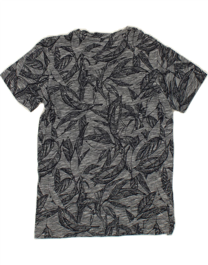 JACK & JONES Boys Abstract Pattern Graphic T-Shirt Top 9-10 Years Grey Vintage Jack & Jones and Second-Hand Jack & Jones from Messina Hembry 
