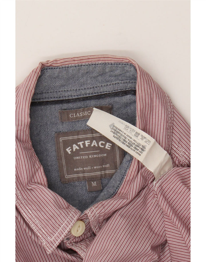 Fat Face Mens Classic Fit Shirt Medium Red Pinstripe Cotton