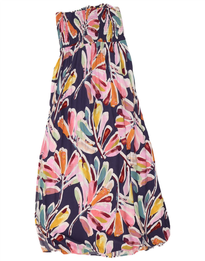 MARKS & SPENCER Abito senza spalline da donna UK 14 Medio floreale multicolore
