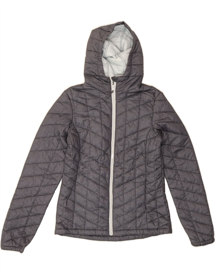 MOUNTAIN WAREHOUSE Womens Hooded Padded Jacket UK 10 Small  Grey Polyester Vintage Mountain Warehouse and Second-Hand Mountain Warehouse from Messina Hembry 