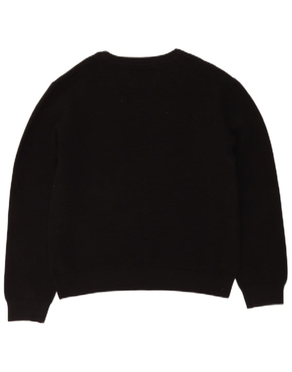 Zara Boys Boat Neck Jumper Sweater 11-12 År Sort Bomuld