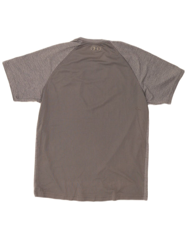 Under Armour Mens Heat Gear T-Shirt Top Large Grey Flecked