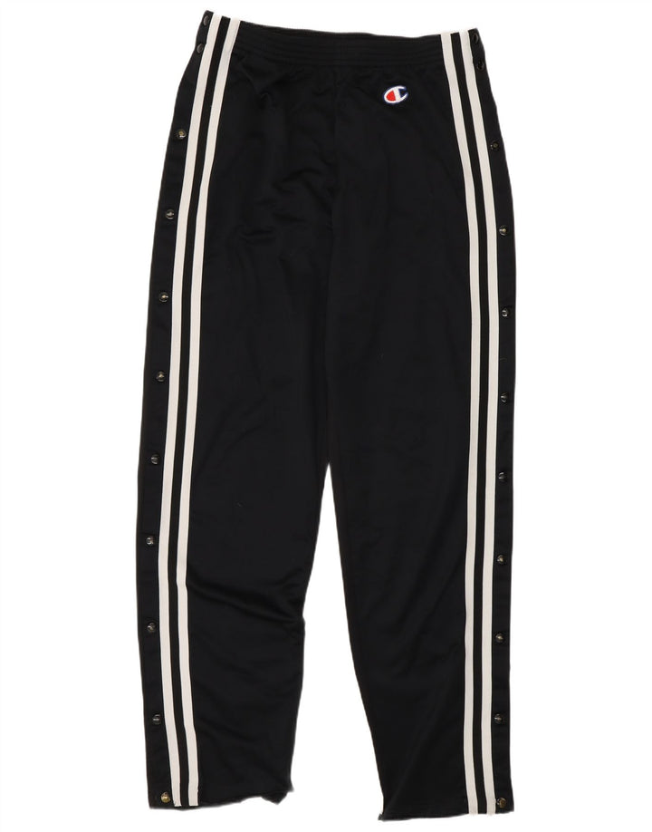 Męskie spodnie dresowe Champion, średnie, czarne, poliestrowe paski
