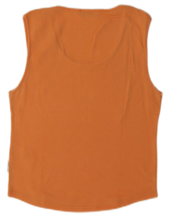 Max & Co. Dame Crop Vest Top UK 12 Medium Orange Bomuld