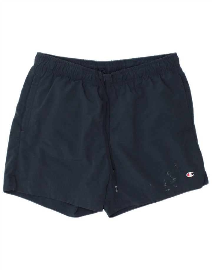 Pantaloncini da bagno da uomo Champion medi blu navy