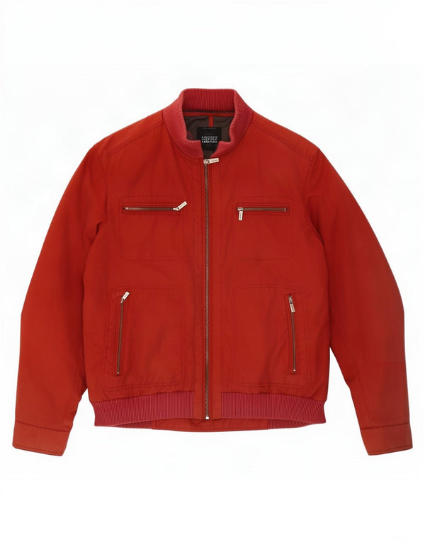 Massimo Dutti Bomber Jacket pentru bărbați UK 40 Large Red Nylon
