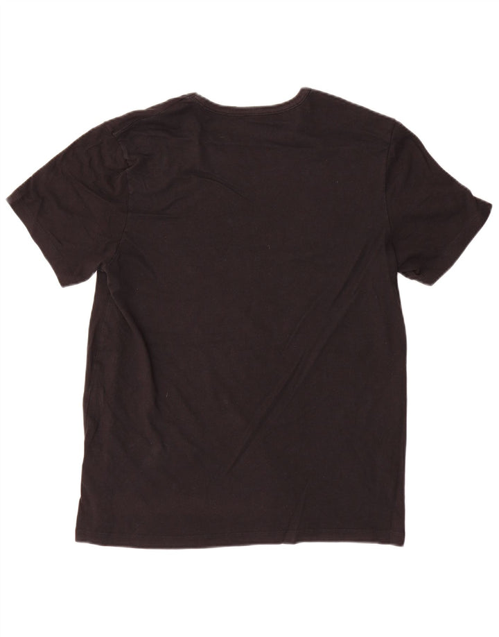 Hugo Boss Mens T-Shirt Top Medium Black Cotton