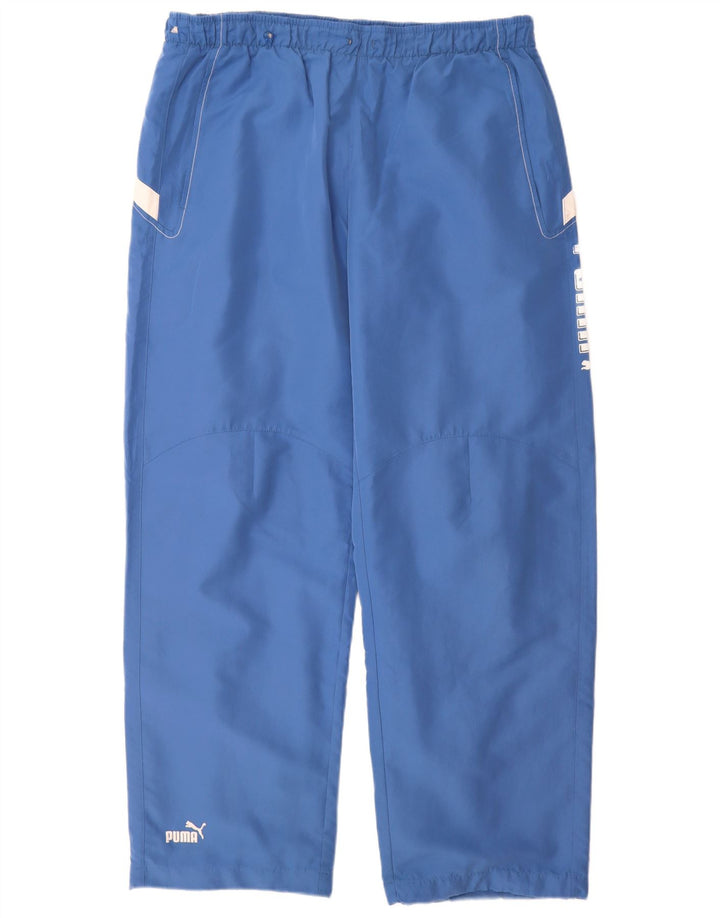 Puma Herren-Trainingshose mit Grafik, Größe L, Blau, Farbblock