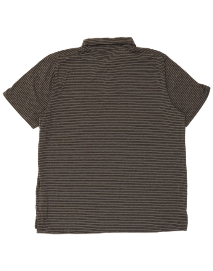 Tricou polo pentru bărbați ROHAN Poliester cu dungi gri mare