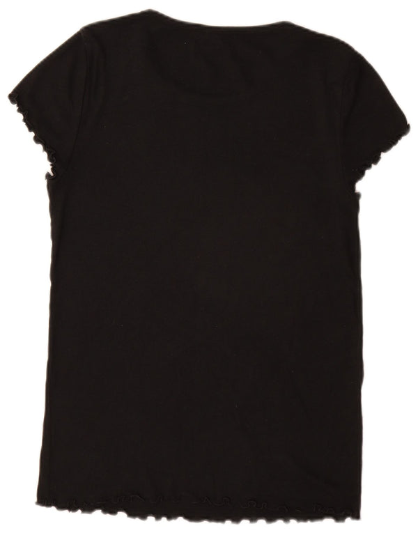 Gap Womens Tall T-Shirt Top UK 14 Medium Schwarz