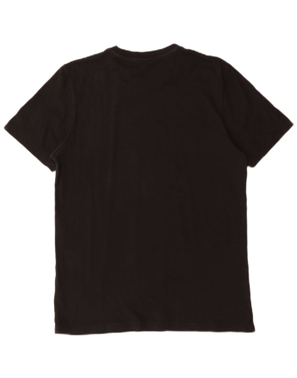 T-shirt grafica Adidas da uomo con tre strisce, cotone medio nero