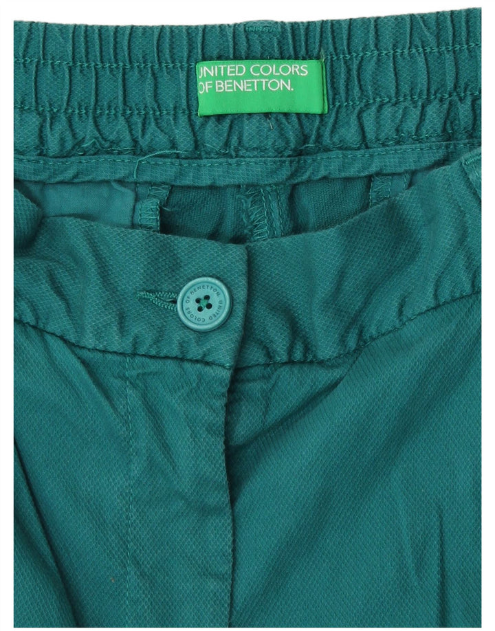 Benetton Womens Chino Shorts W28 Medium Green