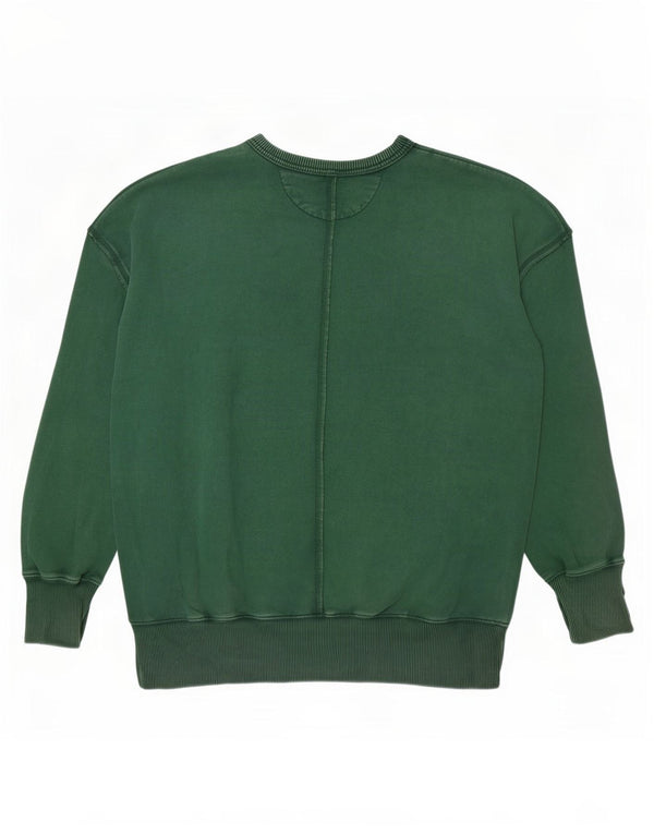 American Eagle Hombre Sudadera Estampada Suelta Jersey Jersey XS Algodón Verde