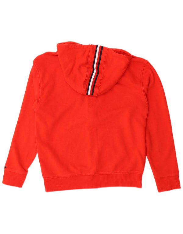 Maglione con cappuccio e zip grafica per ragazzi Tommy Hilfiger 11-12 anni in cotone rosso