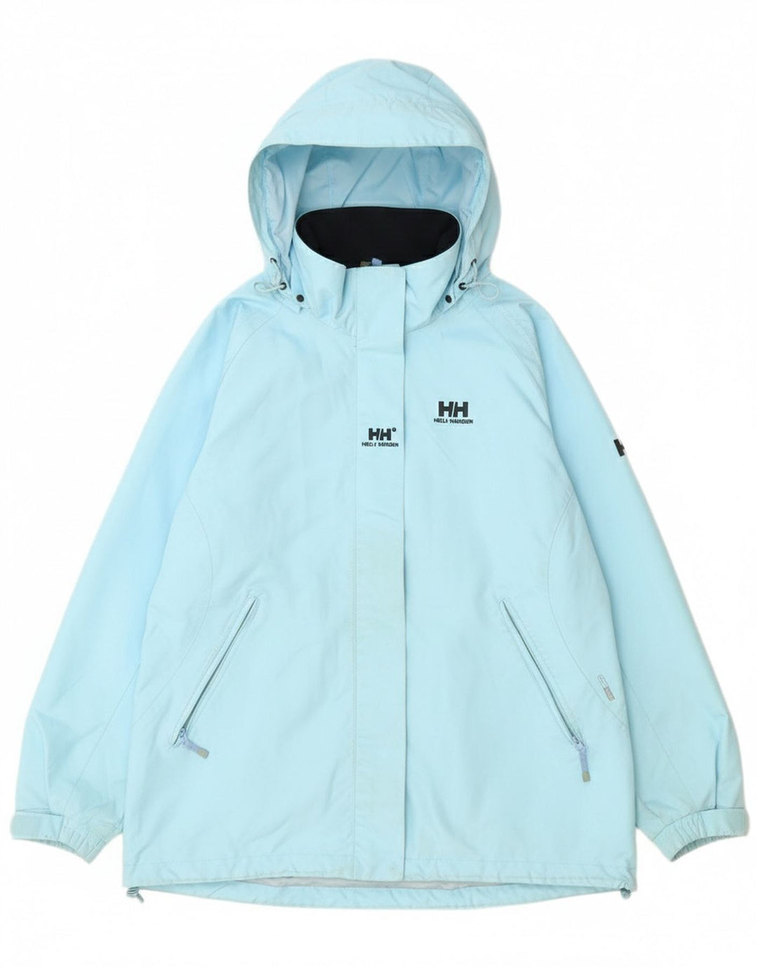 Helly Hansen Regnjakke med hætte til kvinder UK 18 XL Blå Polyester