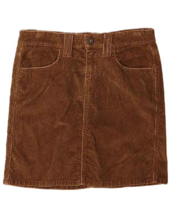 Levi's Damen Mini-Cordrock US 3 Small W30 Braune Baumwolle