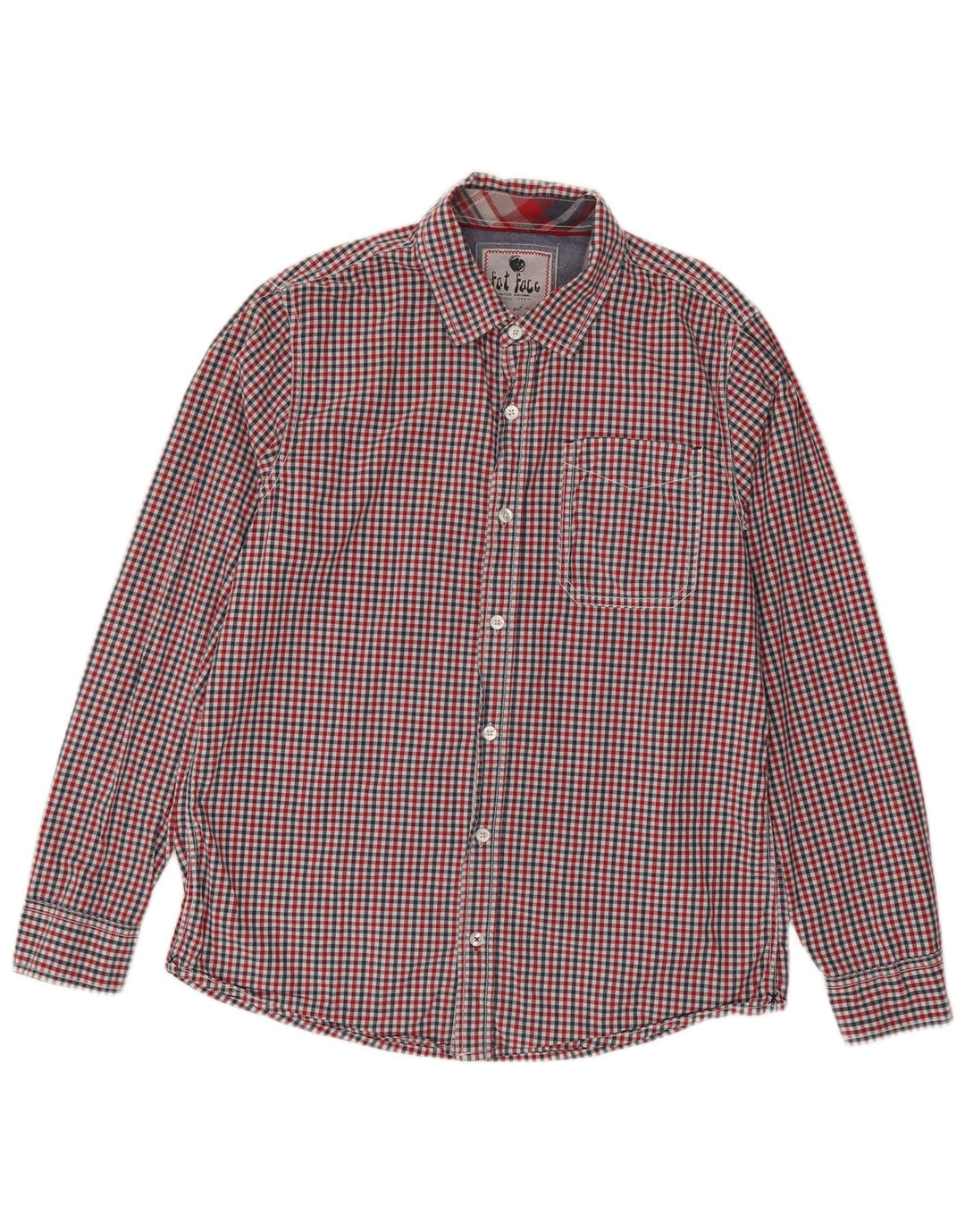Fat Face Herrenhemd XL, mehrfarbig, Gingham-Baumwolle