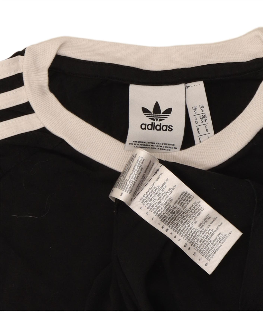 ADIDAS Mens T-Shirt Top Small Black Cotton Vintage Adidas and Second-Hand Adidas from Messina Hembry 