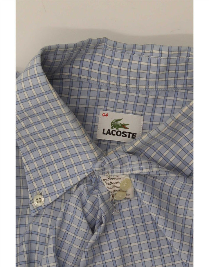 Lacoste Chemise Homme Taille 44 XL Bleu Vichy Coton