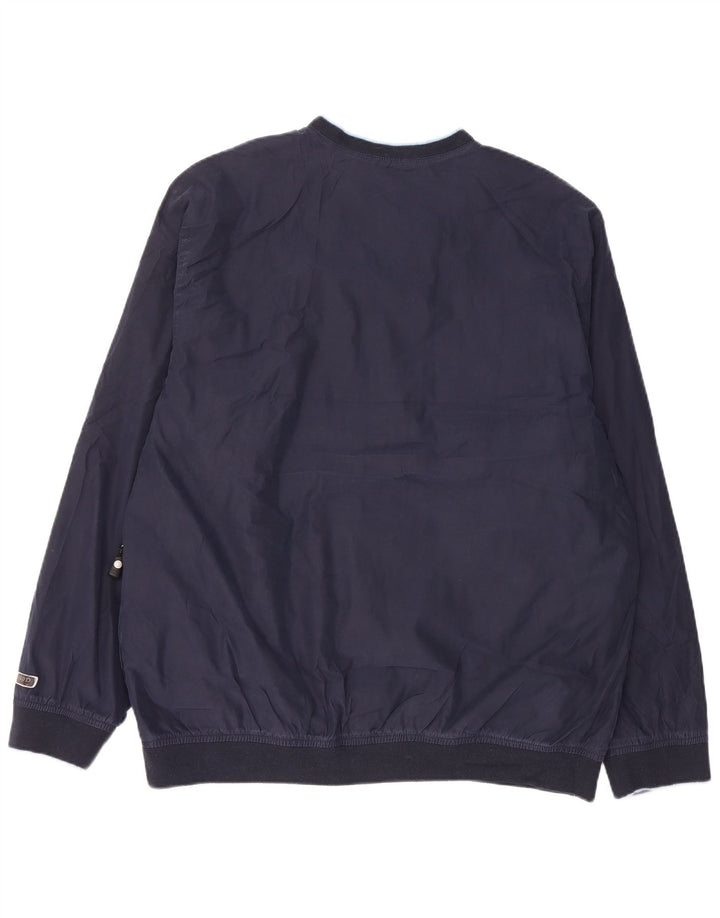 Izod Mens Pullover Tracksuit Top XL Navy Blue Polyester