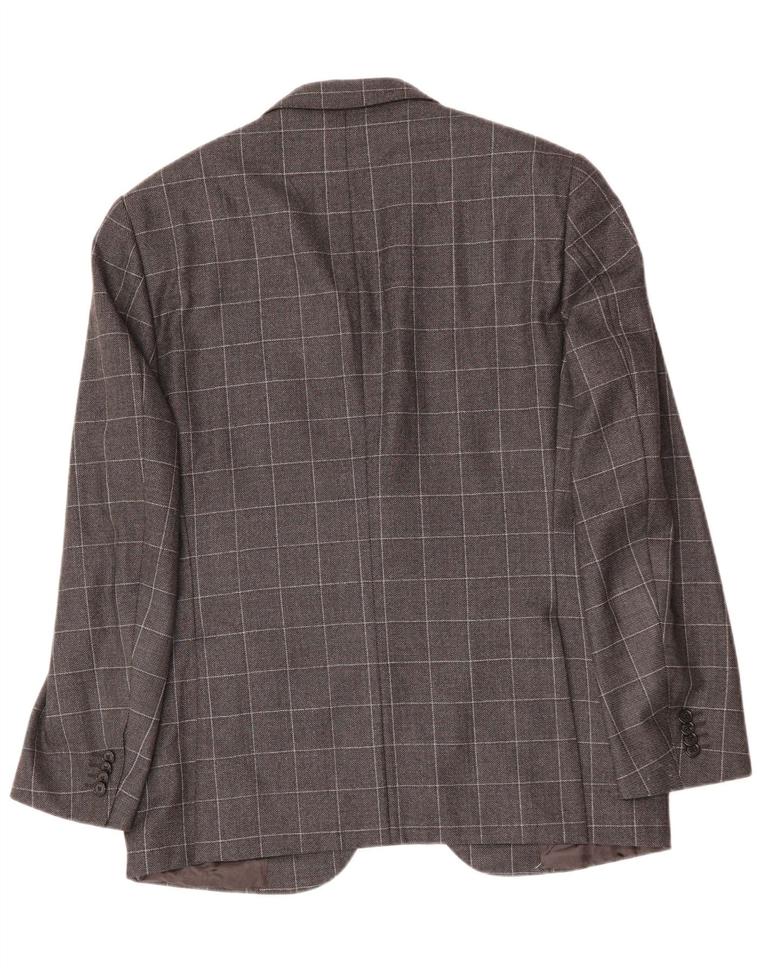 CORNELIANI Chaqueta tipo blazer de 2 botones para hombre IT 50 Lana virgen a cuadros grises grandes