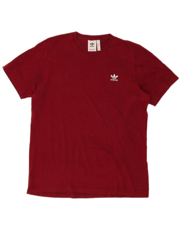 Adidas T-Shirt Homme Haut Large Coton Bordeaux