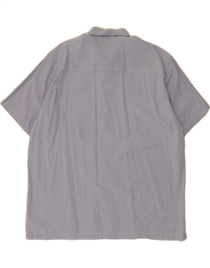 IZOD Mens Short Sleeve Shirt XL Blue Check Cotton Vintage Izod and Second-Hand Izod from Messina Hembry 