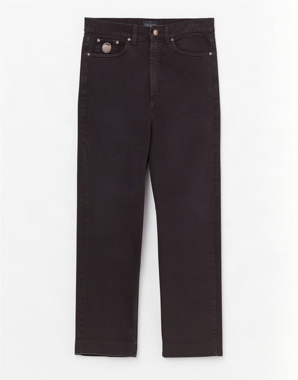 Jeans Straight Uomo Trussardi IT 50 Large W36 L30 Cotone Nero