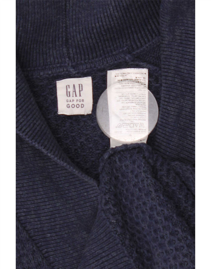 Gap Mens Cardigan Sweater Small Navy Blue Cotton