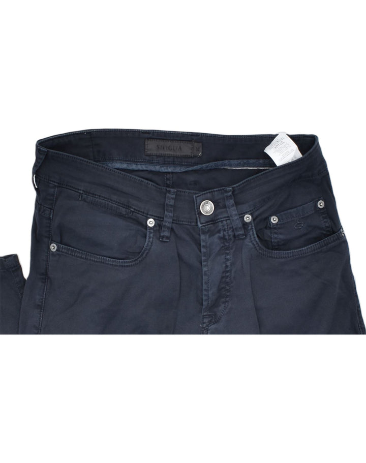 SIVIGLIA Womens Slim Jeans W32 L31 Navy Blue Cotton | Vintage | Thrift | Second-Hand | Used Clothing | Messina Hembry 