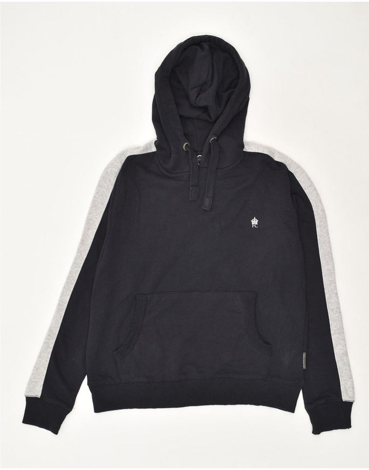 FRENCH CONNECTION Mens Hoodie Jumper Medium Navy Blue Cotton | Vintage French Connection | Thrift | Second-Hand French Connection | Used Clothing | Messina Hembry 