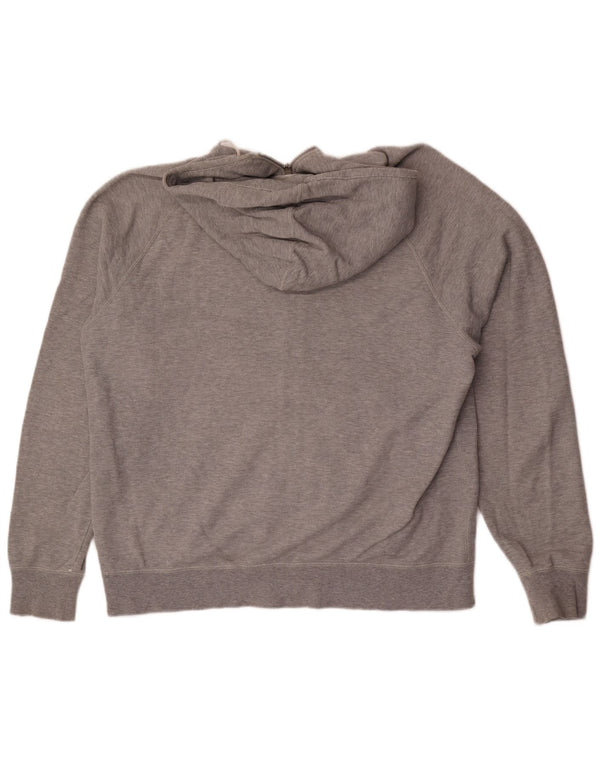 Pulover Nike cu capota cu fermoar grafic pentru bărbați Marea Britanie 42/44, bumbac cu pete gri mare