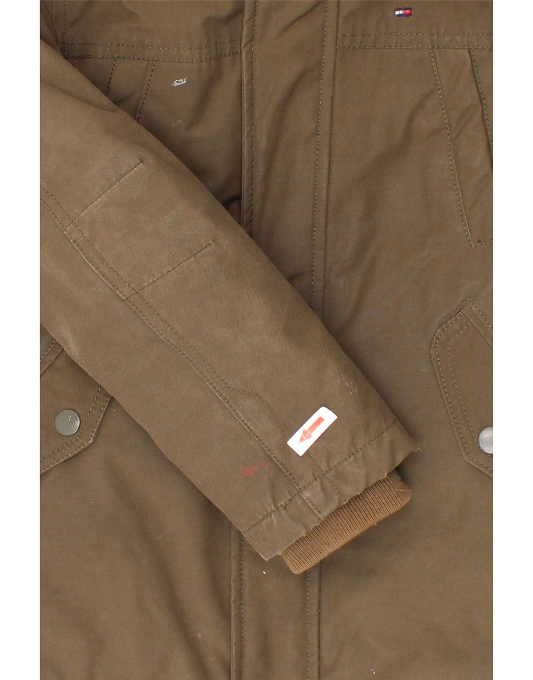 Tommy Hilfiger Boys Hooded Parka Jacket 5-6 Years Khaki Polyester