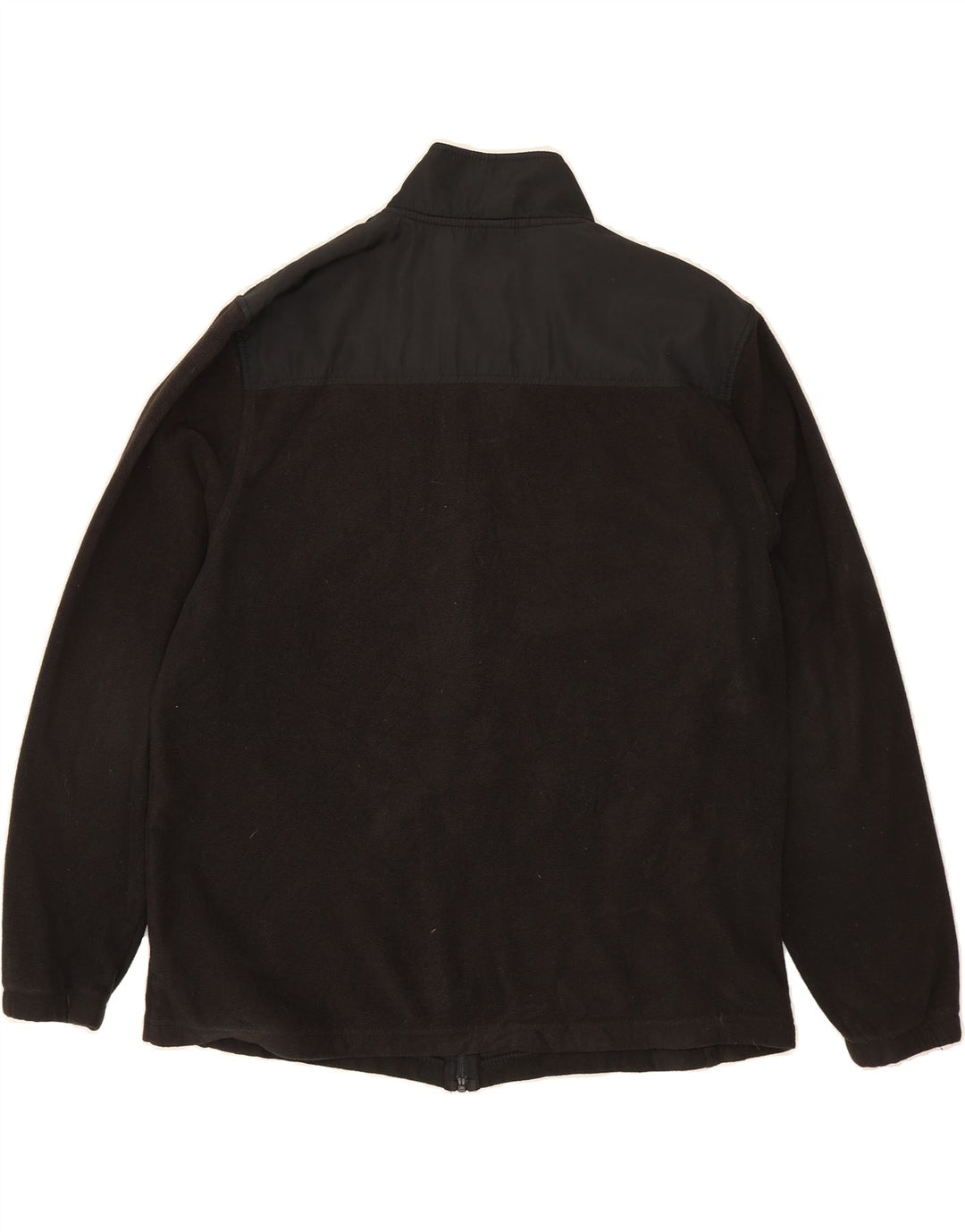 STARTER Mens Fleece Jacket UK 42/44 Large Black Colourblock Polyester Vintage Starter and Second-Hand Starter from Messina Hembry 